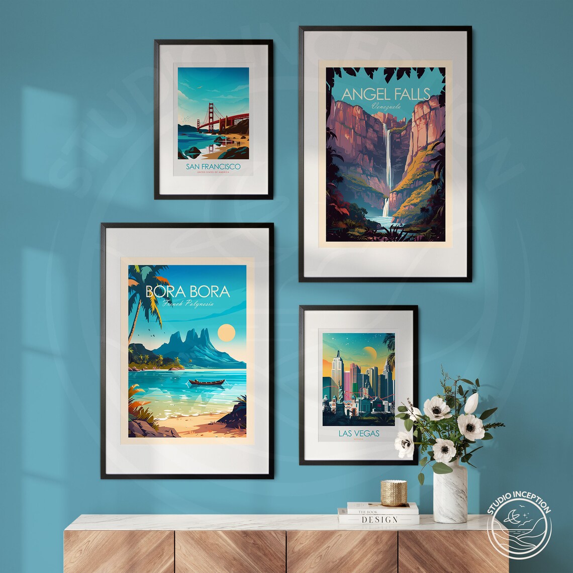 Bora Bora Traditional Travel Poster, Tahiti - Image 2