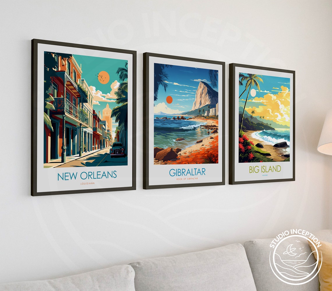 New Orleans Print Louisiana Travel Art United States Poster New Orleans Gift Custom Travel Art Framed Travel Prints Of New Orleans - Image 3