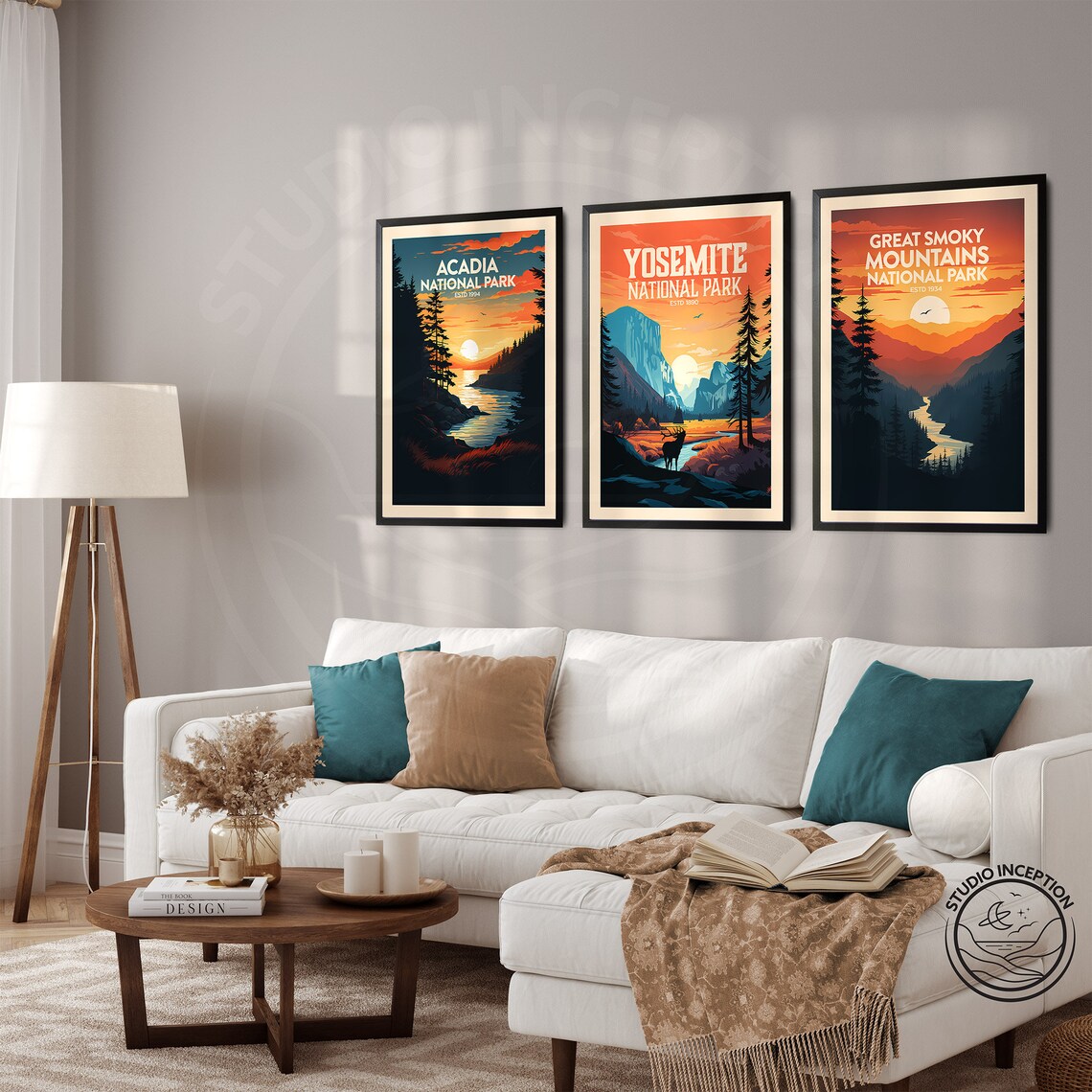 Yosemite National Park Estd 1890 Valley Stag Sunset Travel Poster - Image 2