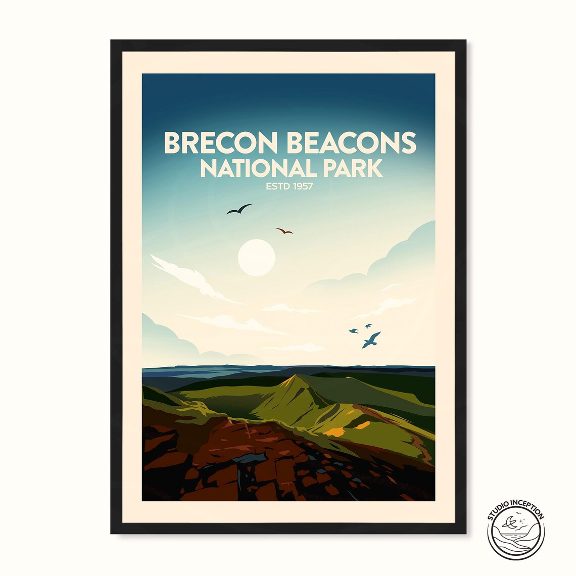 Brecon Beacons Pen Y Fan South Wales Travel Poster