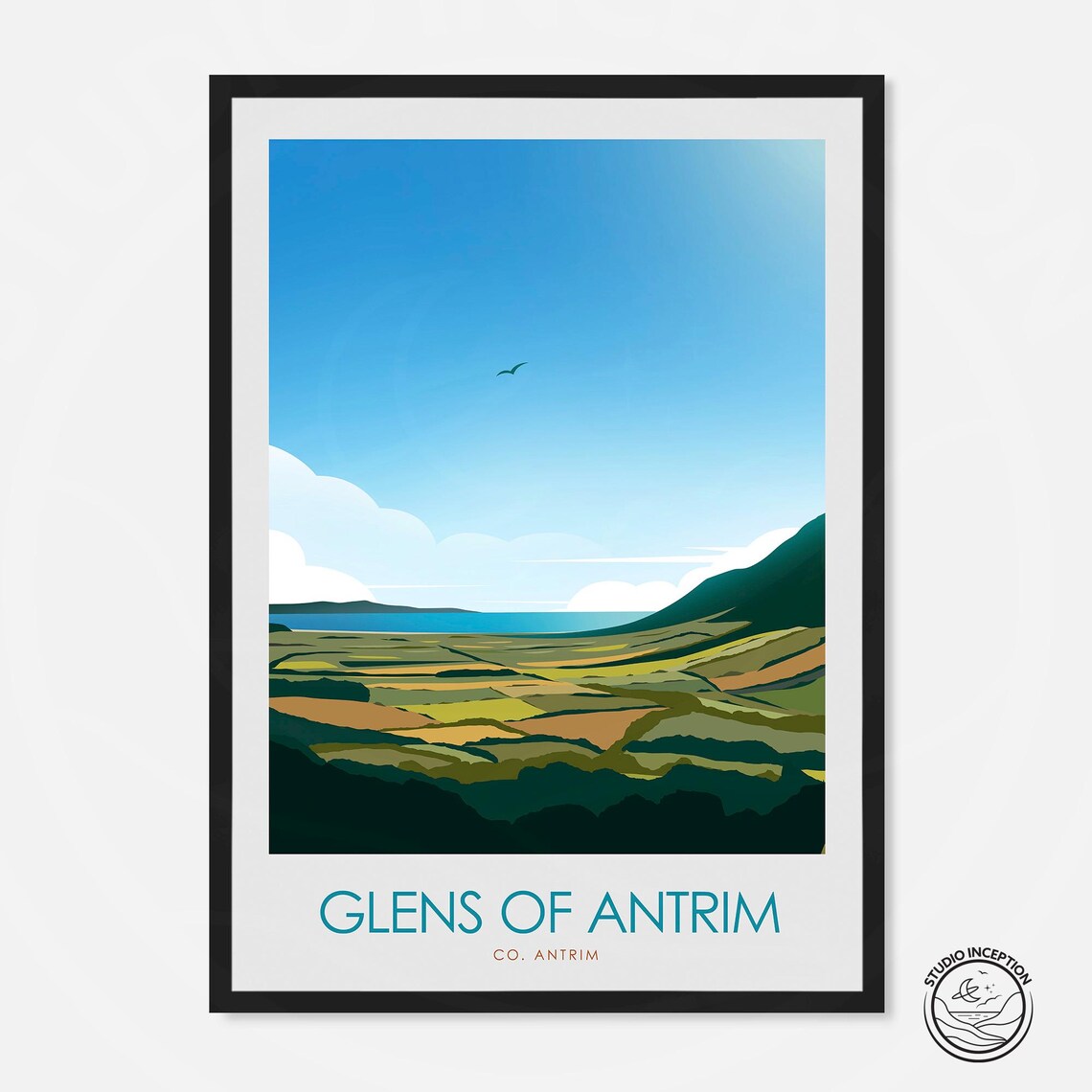 Glens Of Antrim Glenariff Travel Poster, Ireland