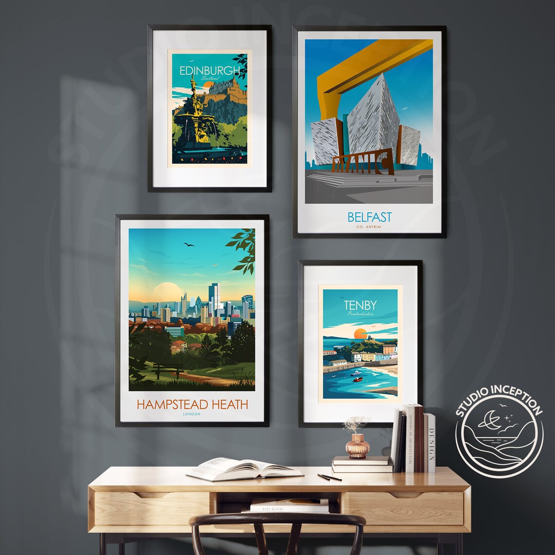 Hampstead Heath Travel Poster, London Landscape - Image 2