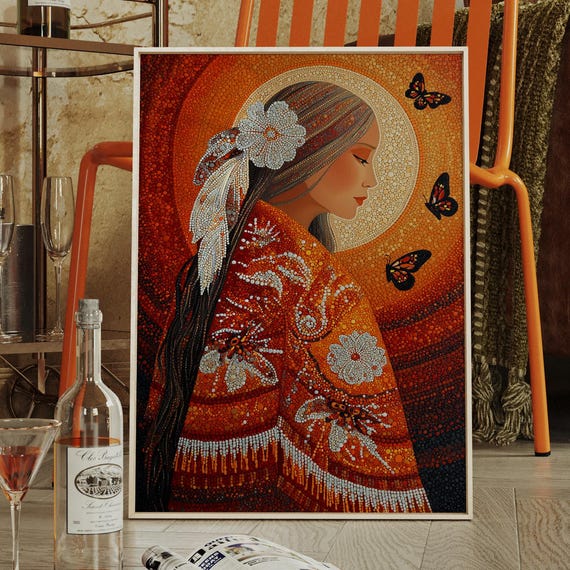 Radiant Woman With Butterflies In Sunlit Glow