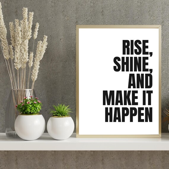 Motivational Quote Wall Art Minimalist Decor Typograpy Poster For Home Dorm Or Office