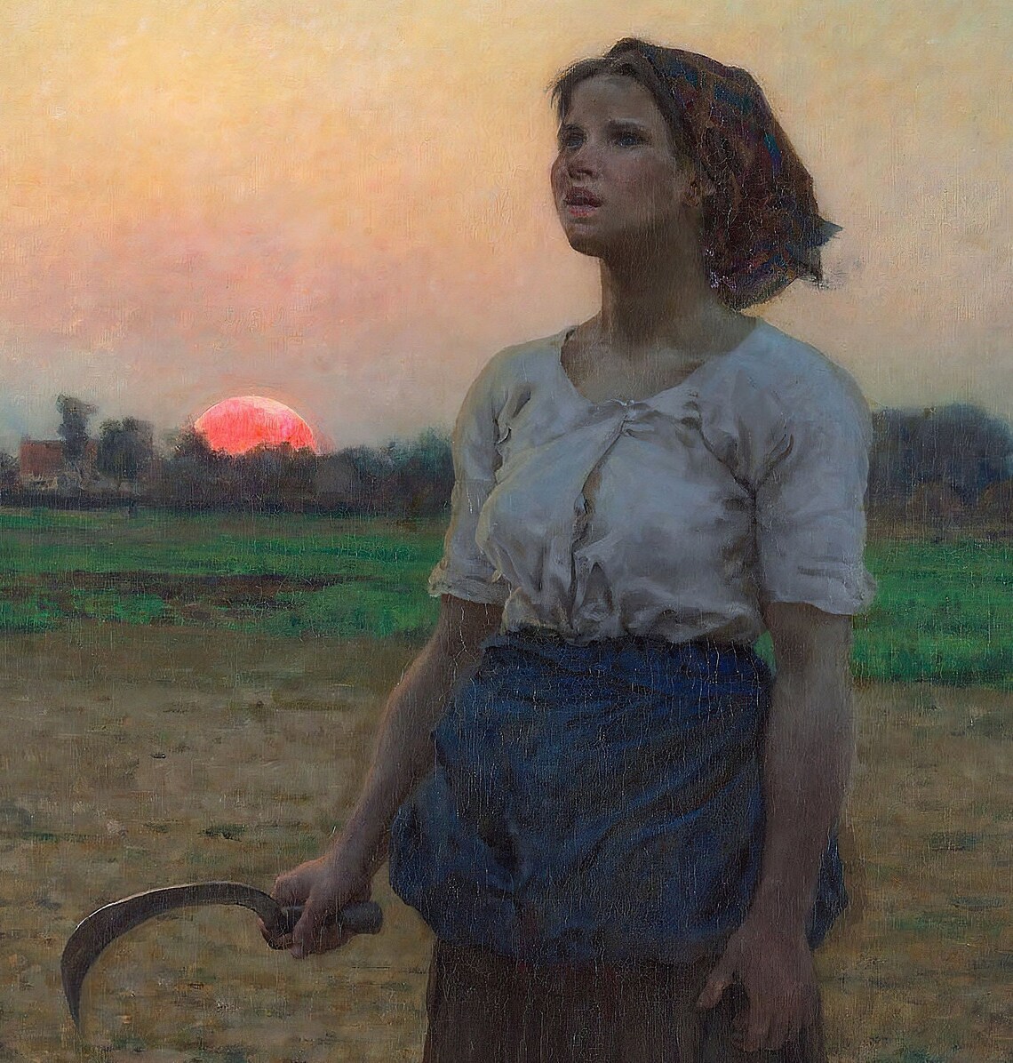 The Song Of The Lark, Jules Breton Oil Painting Print - Image 2