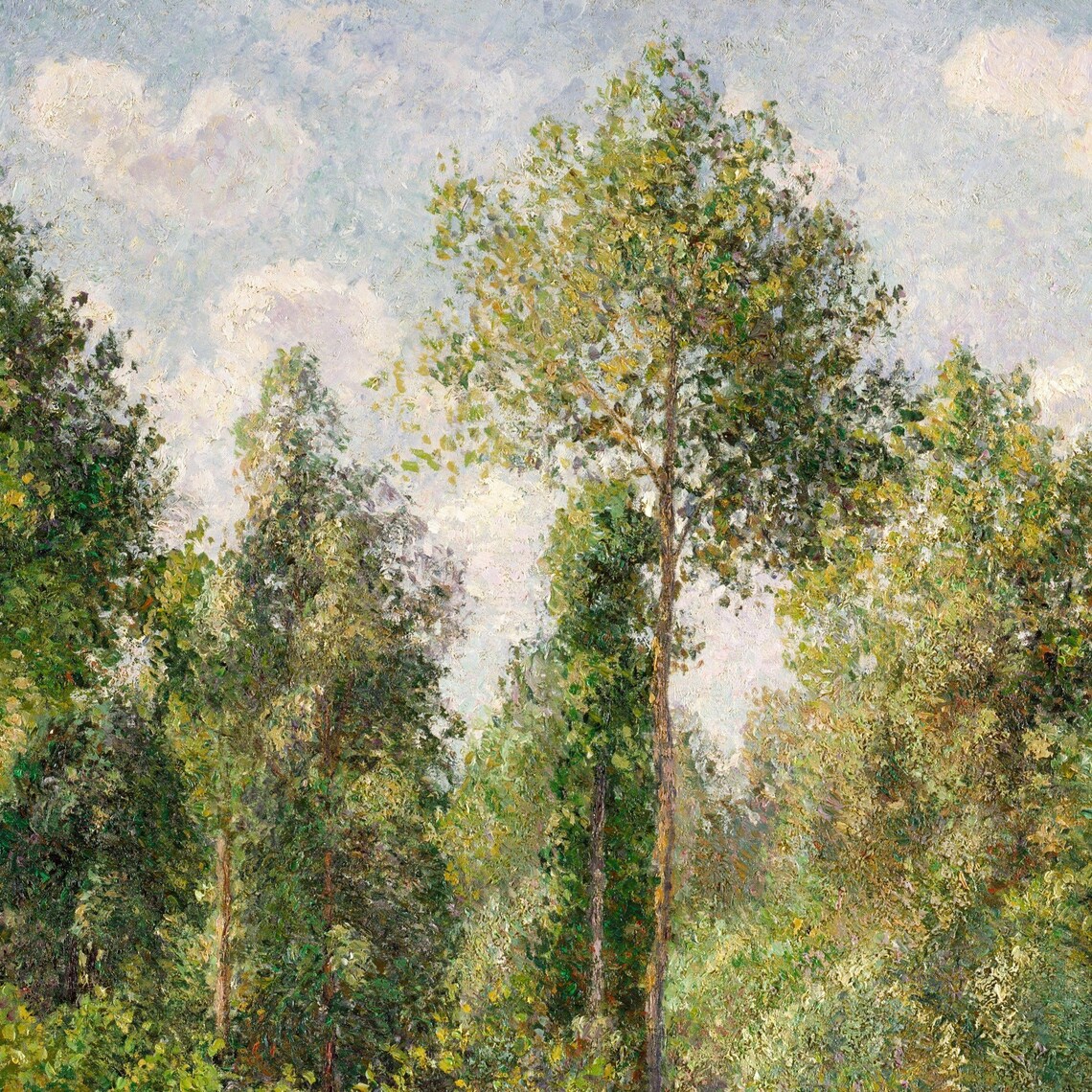 Poplars at Éragny by Camille Pissarro Art Print - Image 2