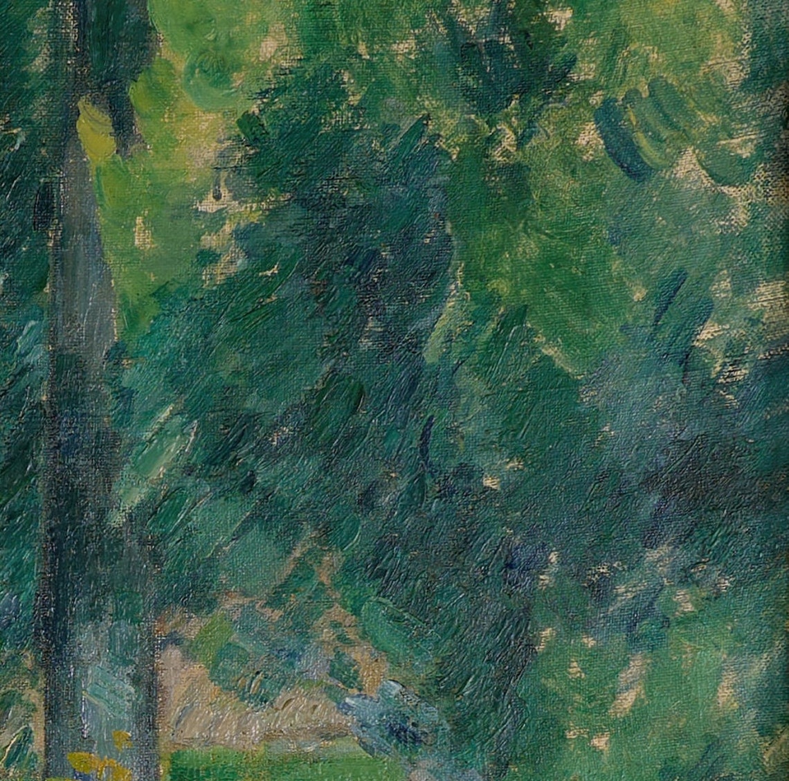 Paul Cezanne The Pool At Jas De Bouffan Pond Textured Art Poster - Image 2