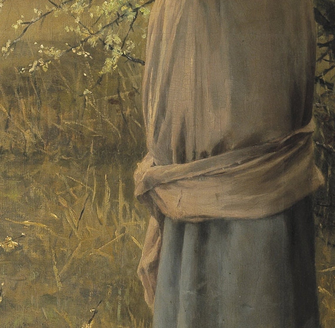 Daniel Ridgway Knight Springtime Blossom Trees Peasant Scene Poster - Image 2