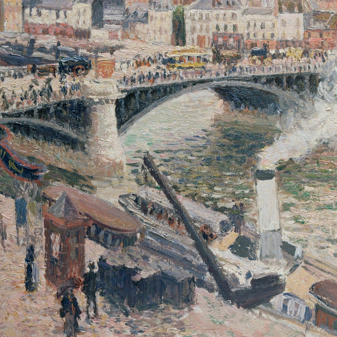 Camille Pissarro Pont Boieldieu Rouen 1896 Impressionist Print - Image 2