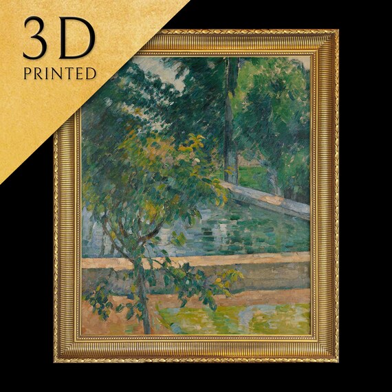 Le Bassin Du Jas De Bouffan By Paul Cezanne 3d Printed With Texture And Brush Strokes Looks Like Original Oil Painting