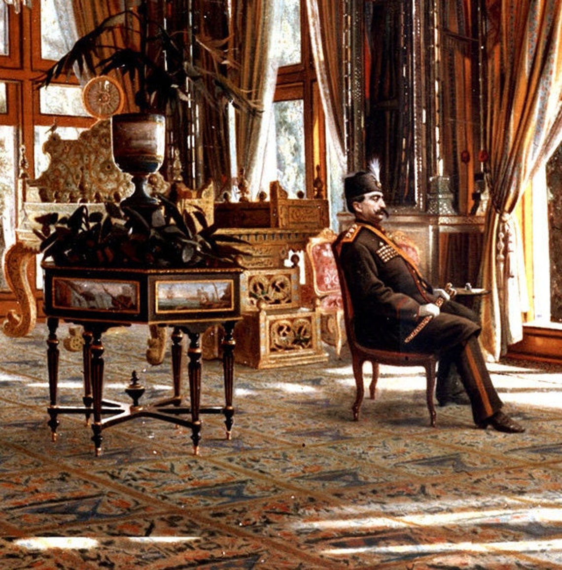 Opulent Mirrored Palace Hall With Crystal Chandeliers Art Poster - Image 3