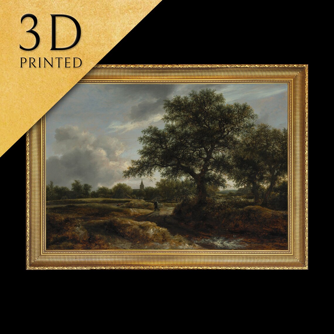Landscape With A Village, Ruisdael-Inspired Art Print