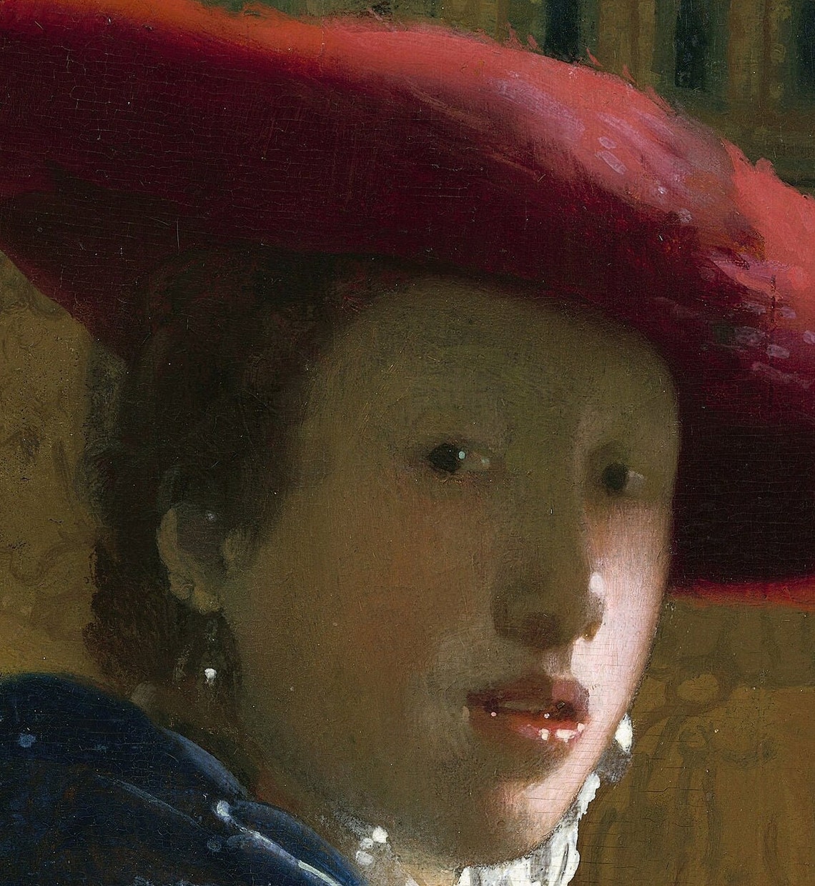 Vermeer Girl with the Red Hat Portrait Classic Masterpiece Poster - Image 3