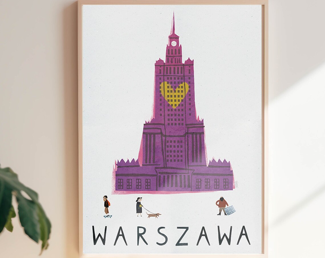 Warsaw Polska Boho Poster Print, Boho Wall Decor