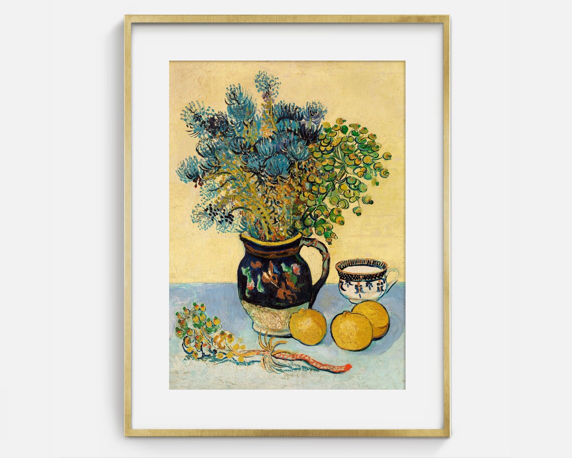 Still Life With Lemons Vintage Kitchen Art Print - Image 2