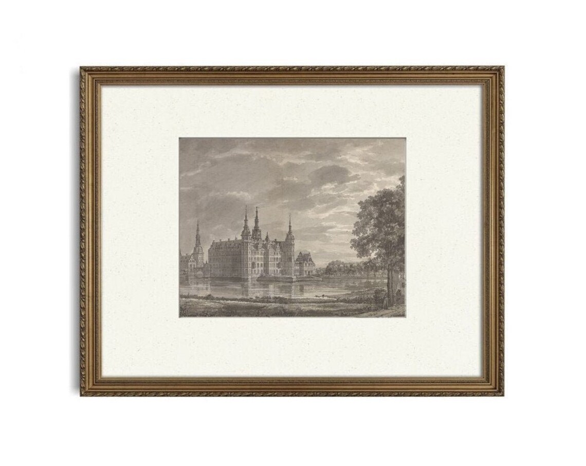 Vintage Architecture Sketch - Antique Castle Art Print - Image 4