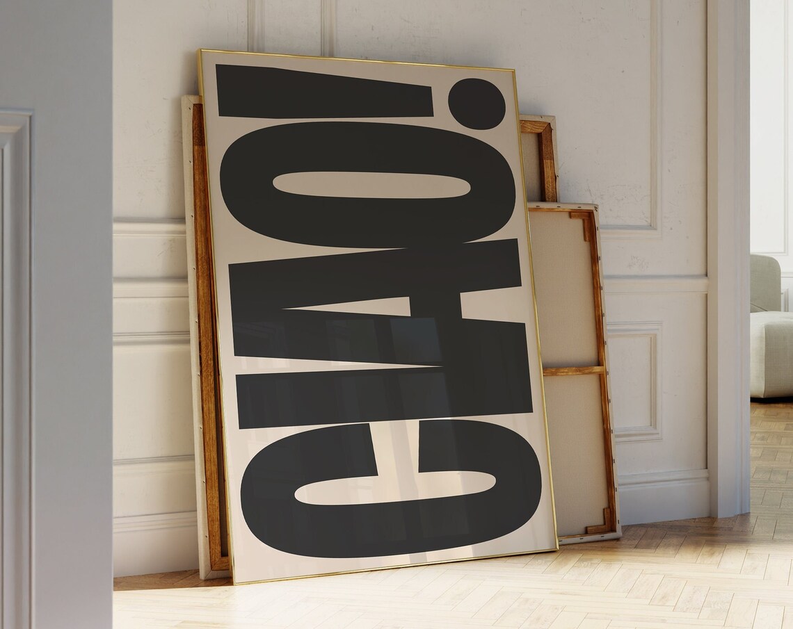 Ciao Italian Typography Poster, Minimal Travel Poster - Image 3