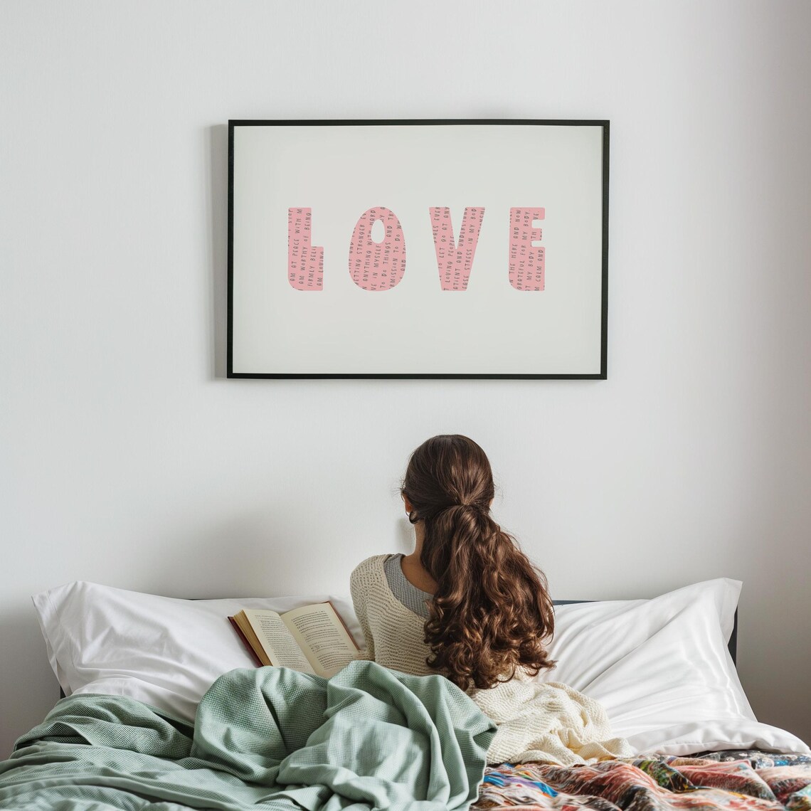 Love Affirmation Pink Typography Minimal Self Love Quote Poster - Image 2
