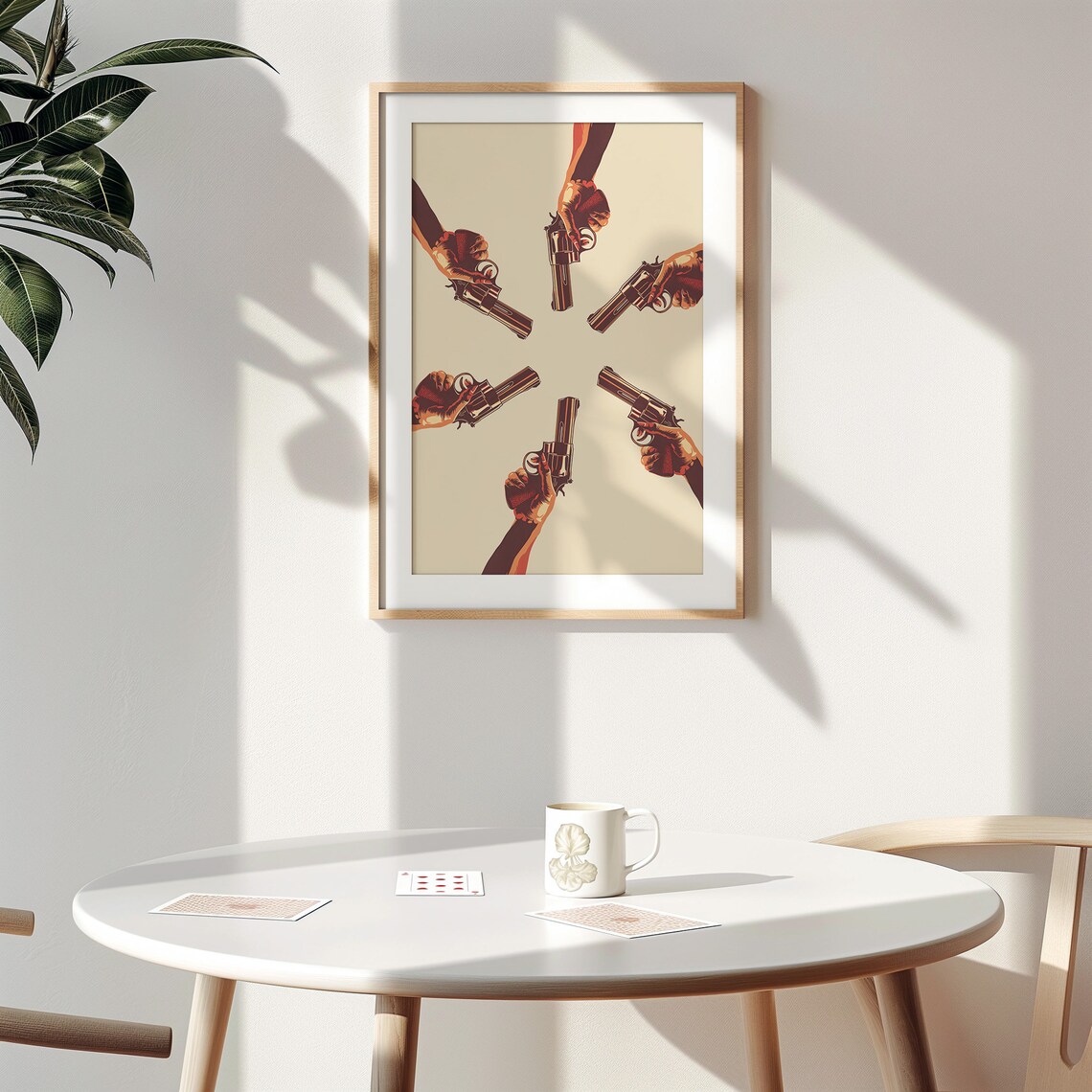Retro Revolver Circle Western Cowgirl Bold Attitude Decor Poster - Image 2