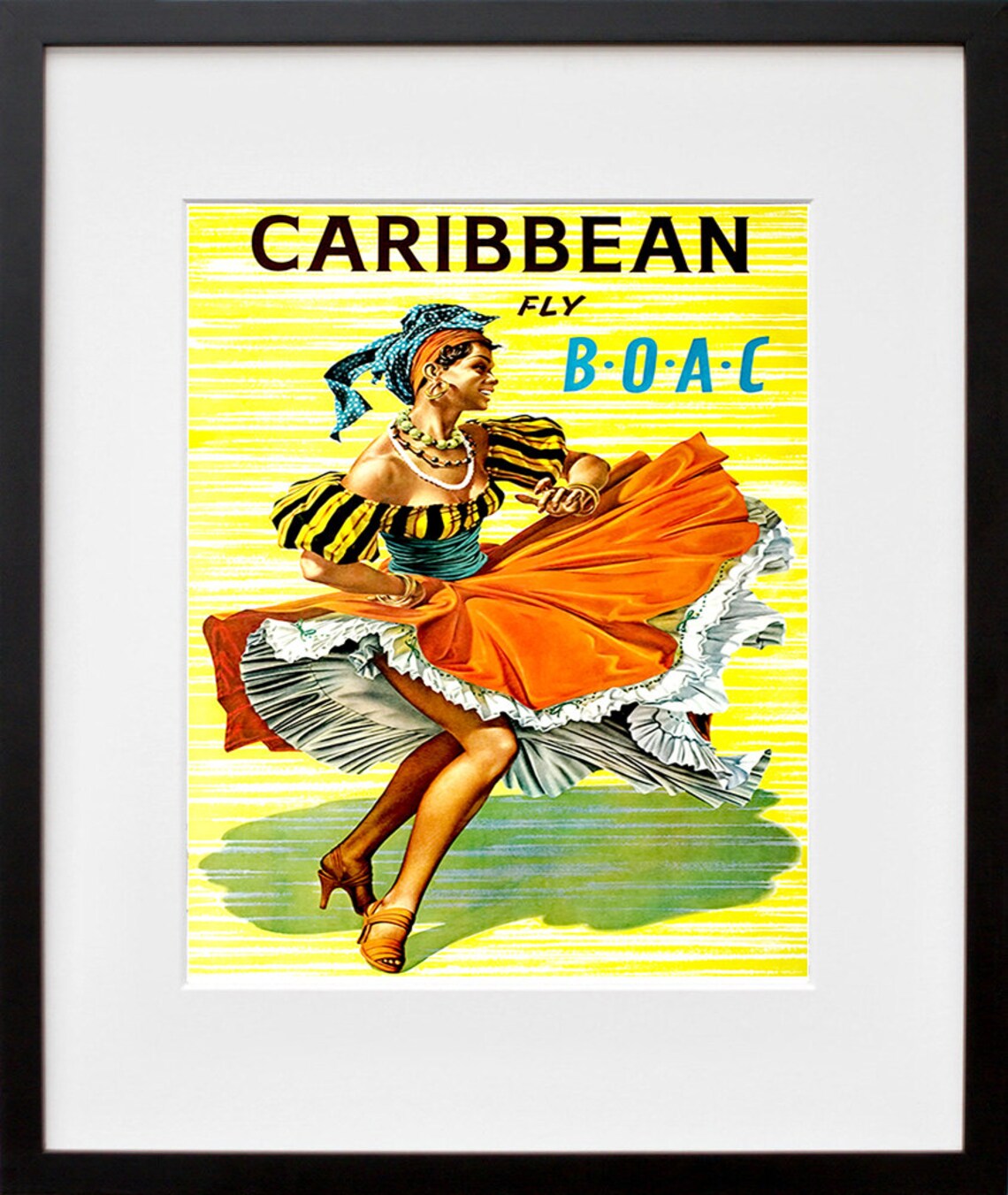 Caribbean Travel Poster Art Print, Home Decor