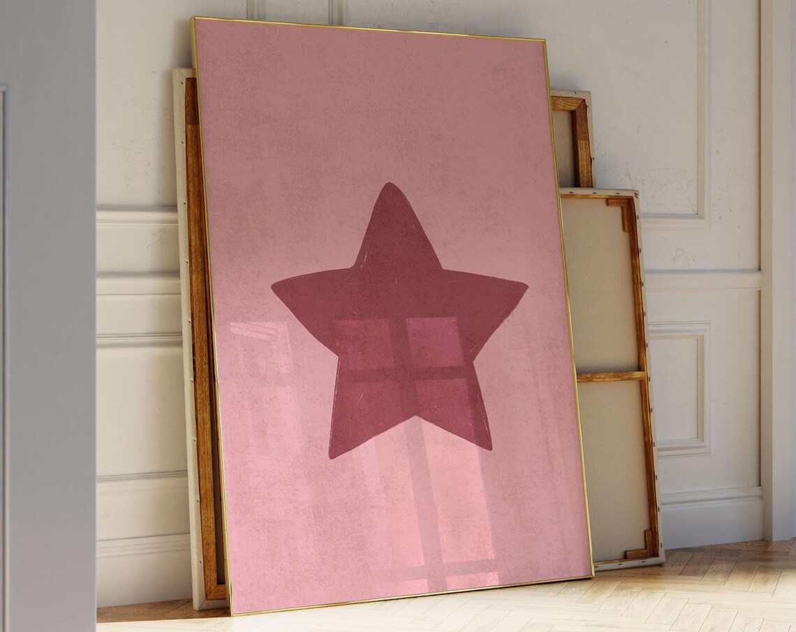 Hand Drawn Star Aesthetic Wall Art Print