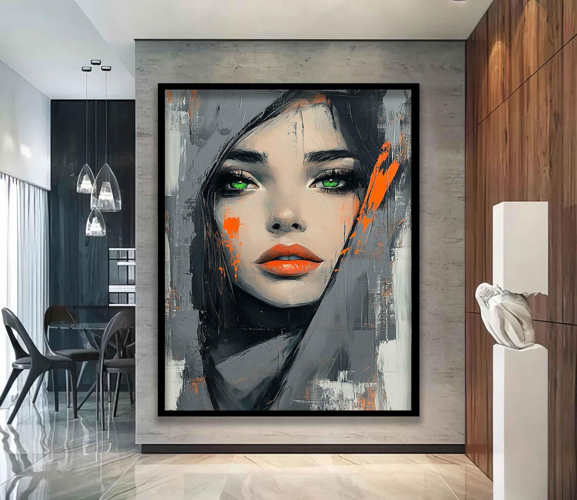 Abstract Woman Wall Art Colorful Modern Woman Print Colorful Abstract Woman Painting Modern Woman Wall Decor - Image 4