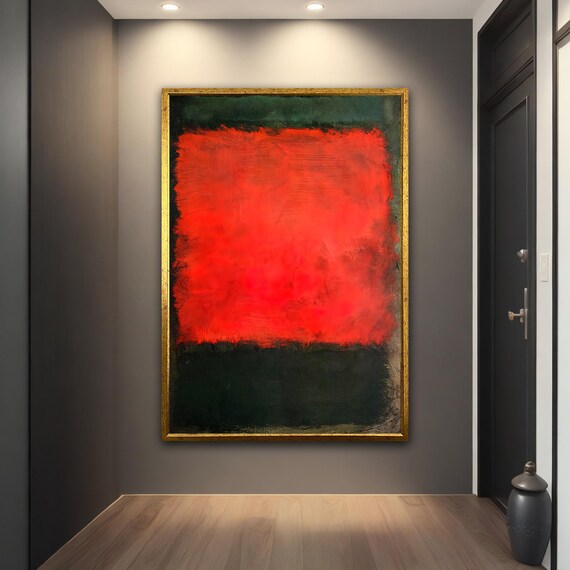 Mark Rothko Green And Orange Wall Art Mark Rothko Production Modern Wall Art Abstract Art Green And Orange Abstract Painting