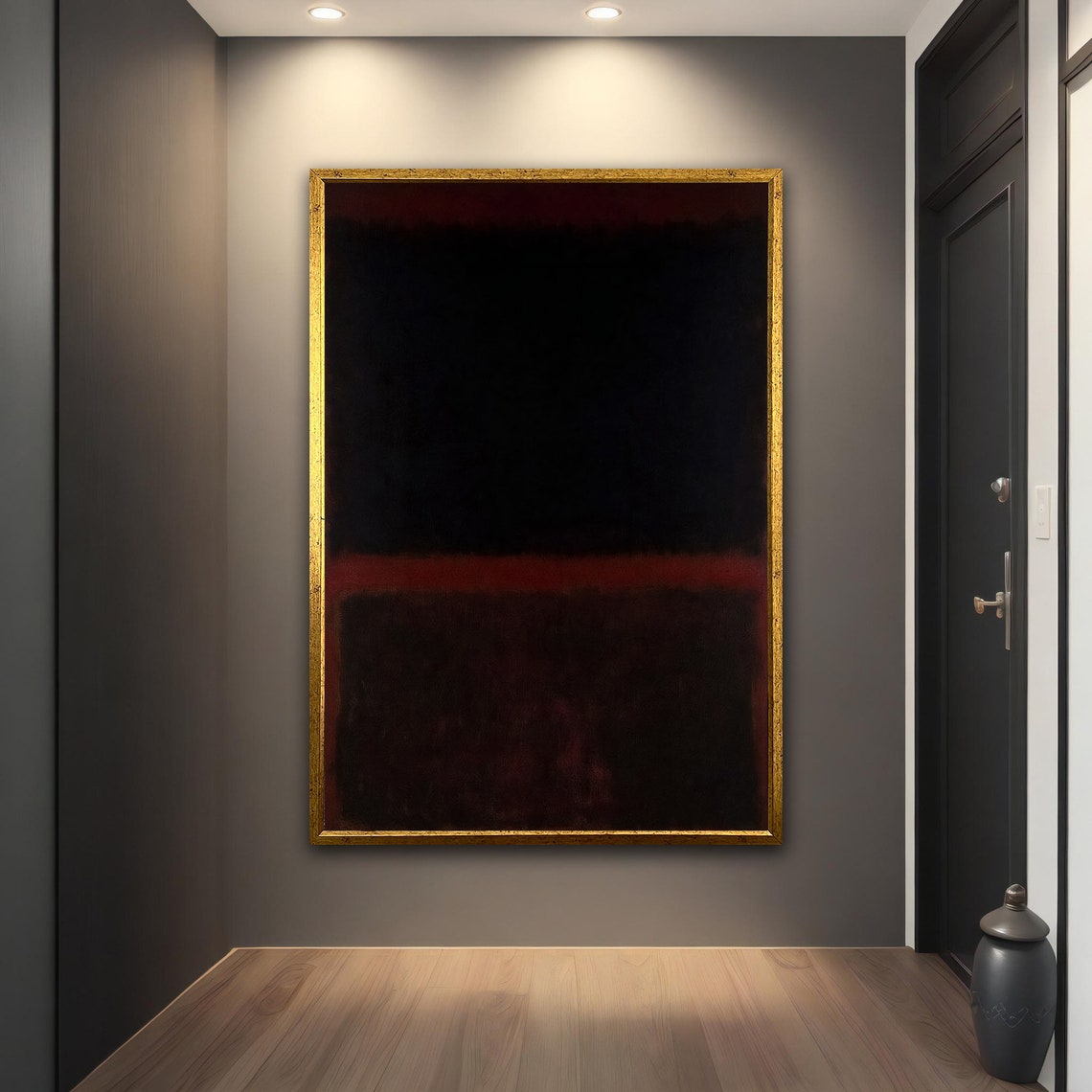 Rothko Style Black Red Color Field Abstract Modern Art Poster - Image 3