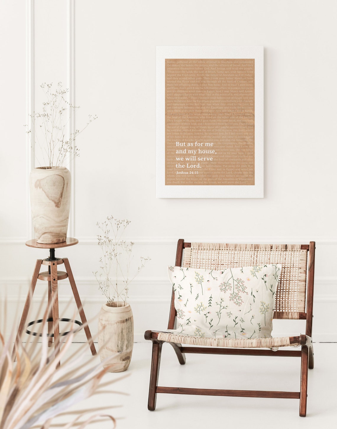 We Will Serve The Lord Bible Verse Artwork Print Joshua Print Joshua 2415 Christian Artwork Home Decor - Image 3