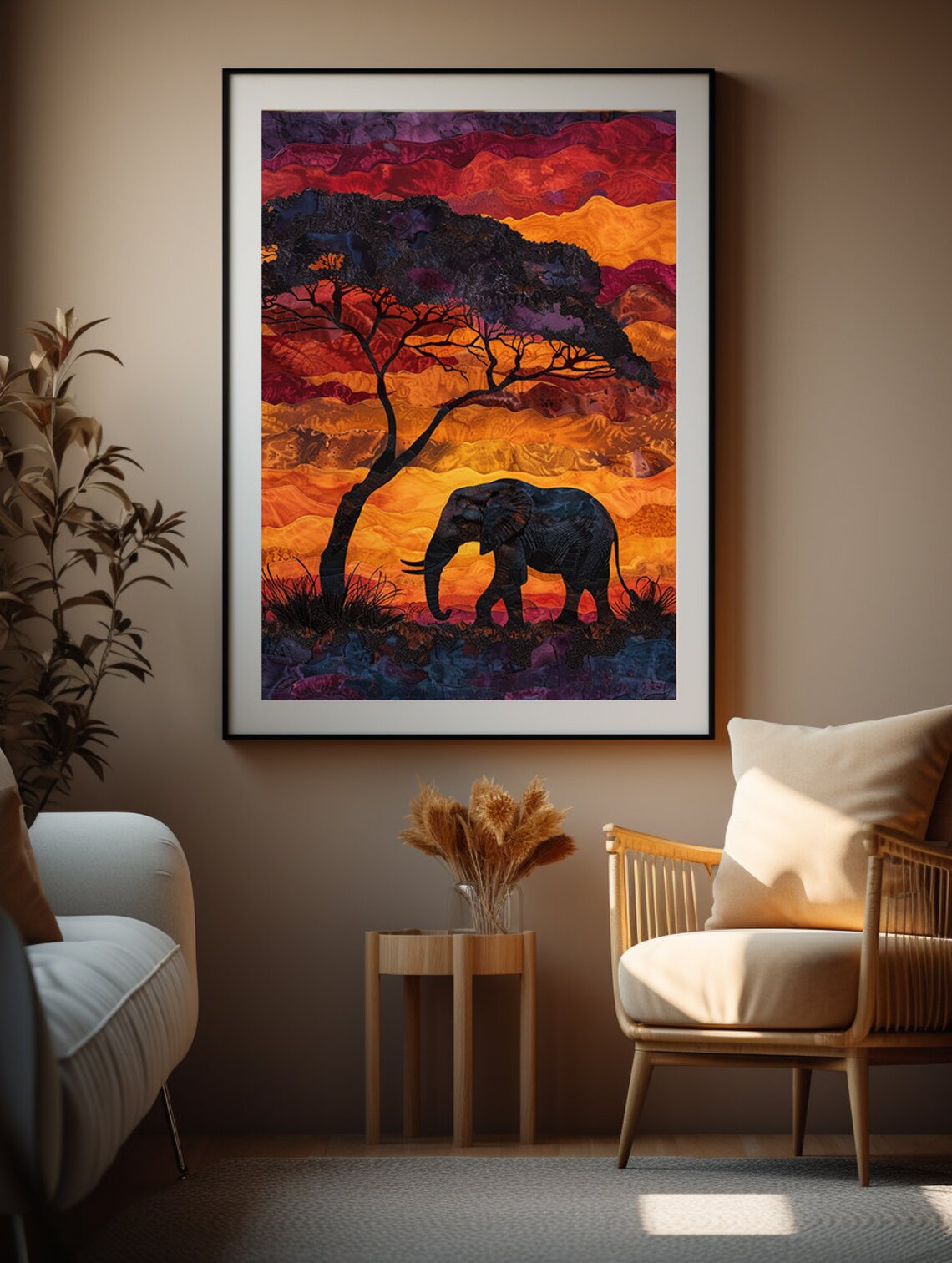 African Elephant Art Print, Wildlife Wall Decor - Image 4