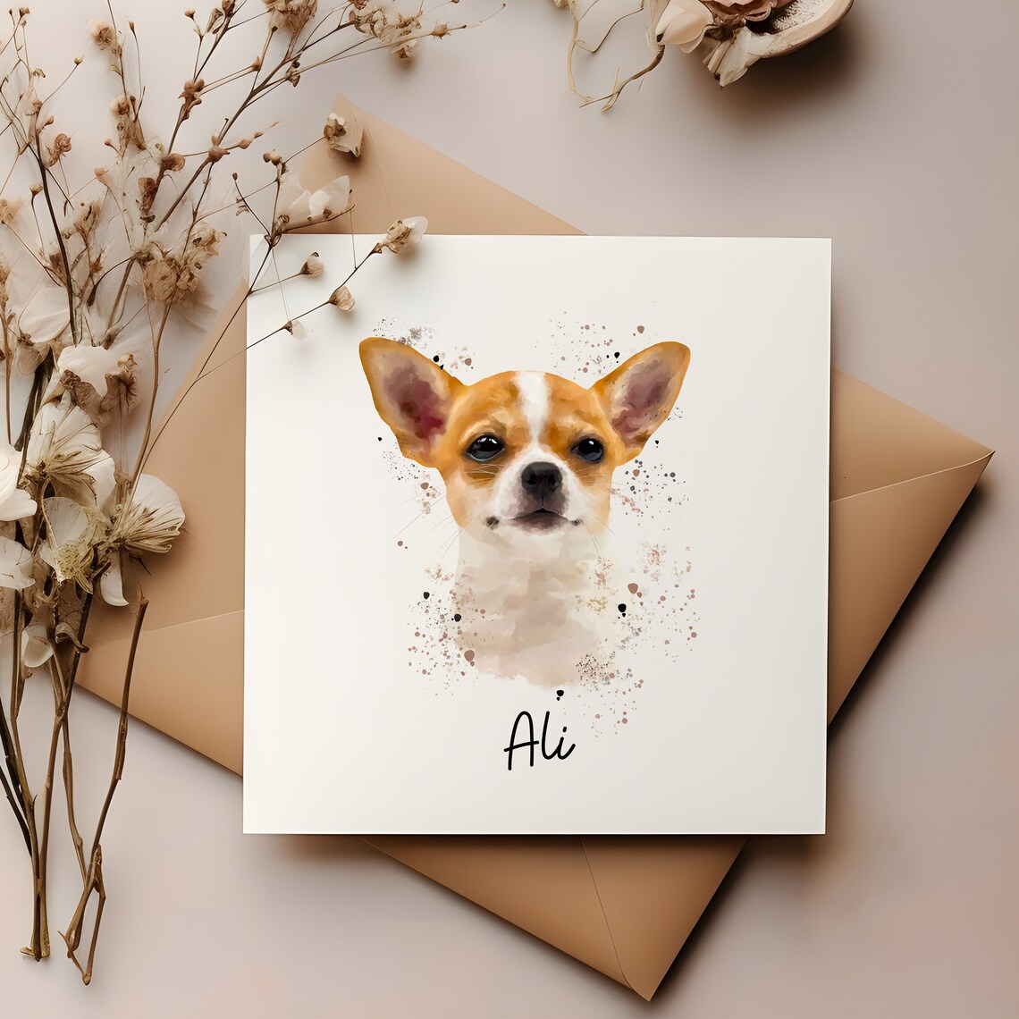 Personalized Dog Portrait Gift, Pet Illustration