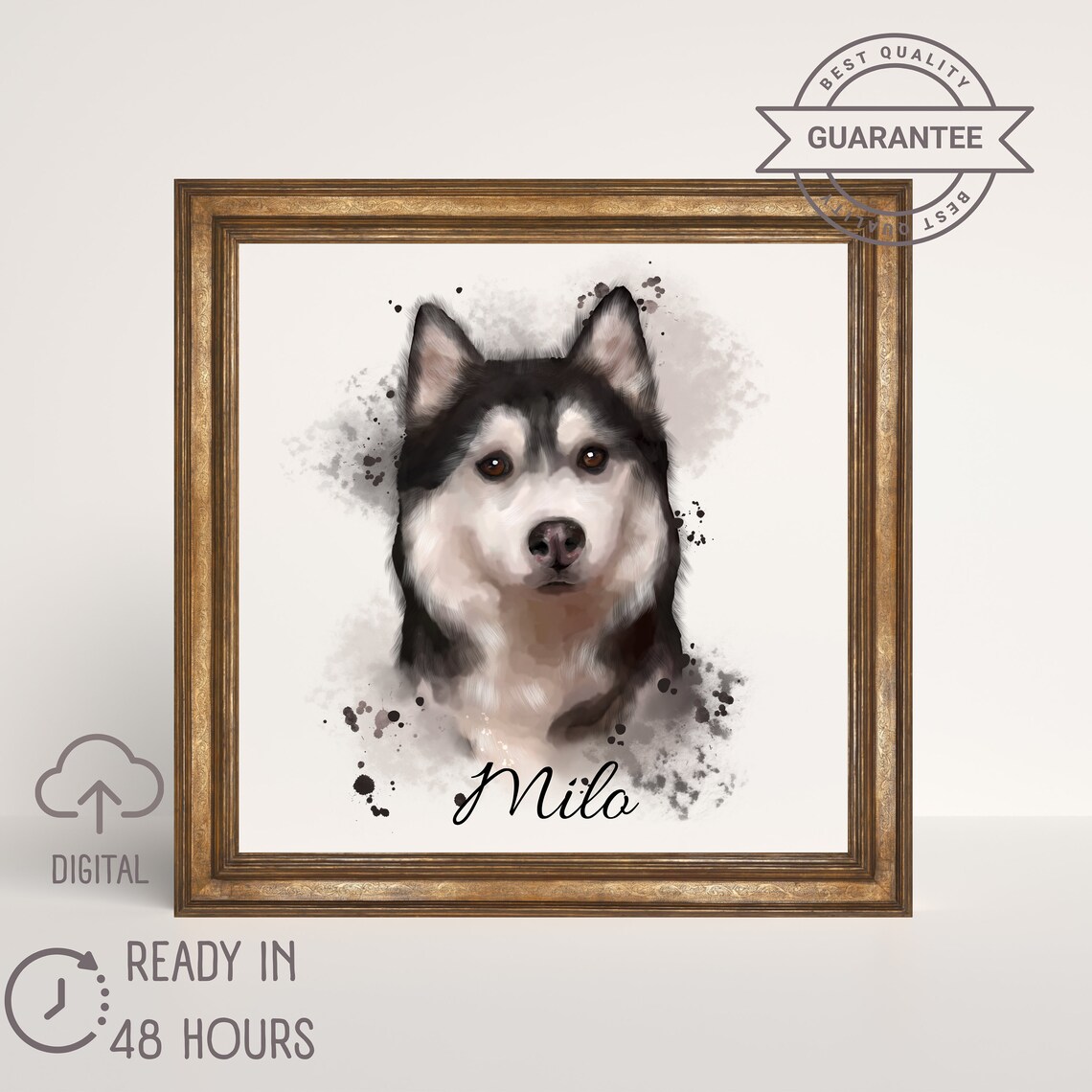 Personalized Pet Portrait, Memorial Keepsake Gift