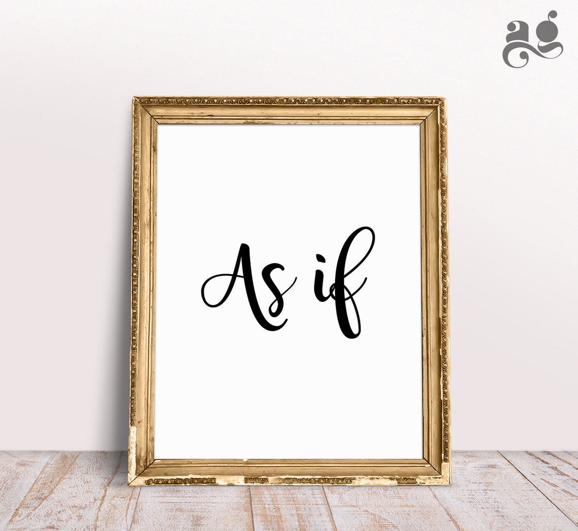 As If Script Typography Sassy Modern Minimalist Wall Decor Poster - Image 3