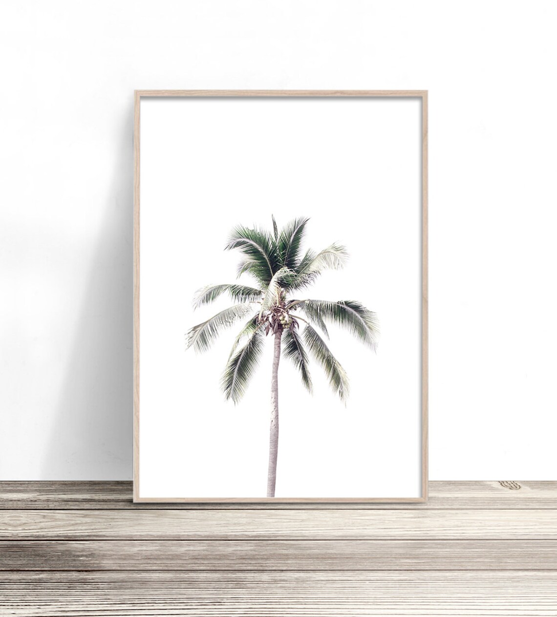 Palm Tree Beach Photography Print, Coastal Decor
