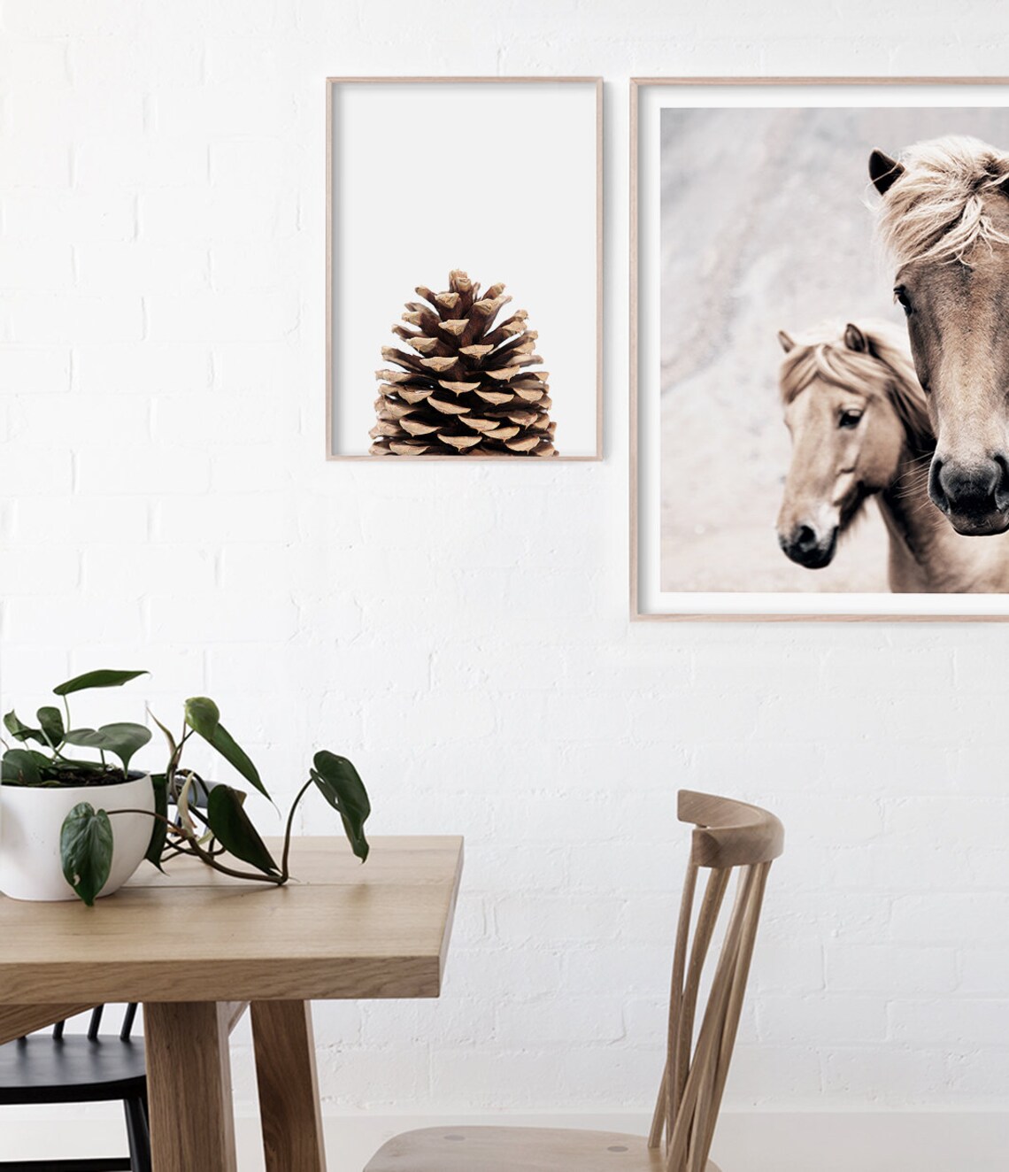 Pine Cone Scandinavian Christmas Botanical Poster - Image 3