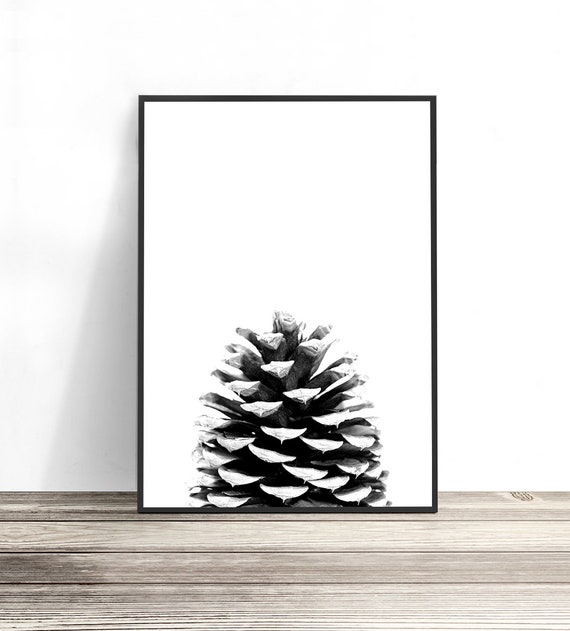 Pine Cone Print, Scandinavian Christmas Art Print