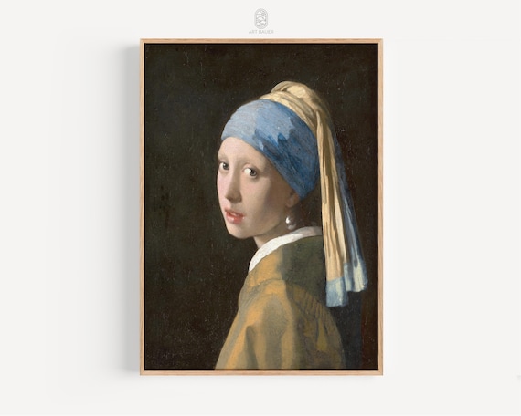 Johannes Vermeer Girl With A Pearl Earring 1665 Dutch Master Art Poster