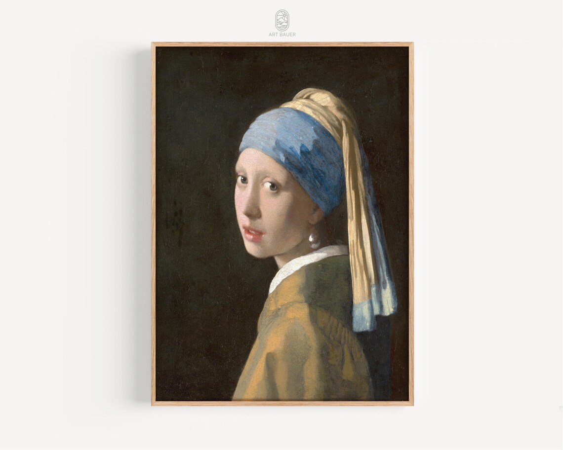 Johannes Vermeer Girl With A Pearl Earring 1665 Dutch Master Art Poster
