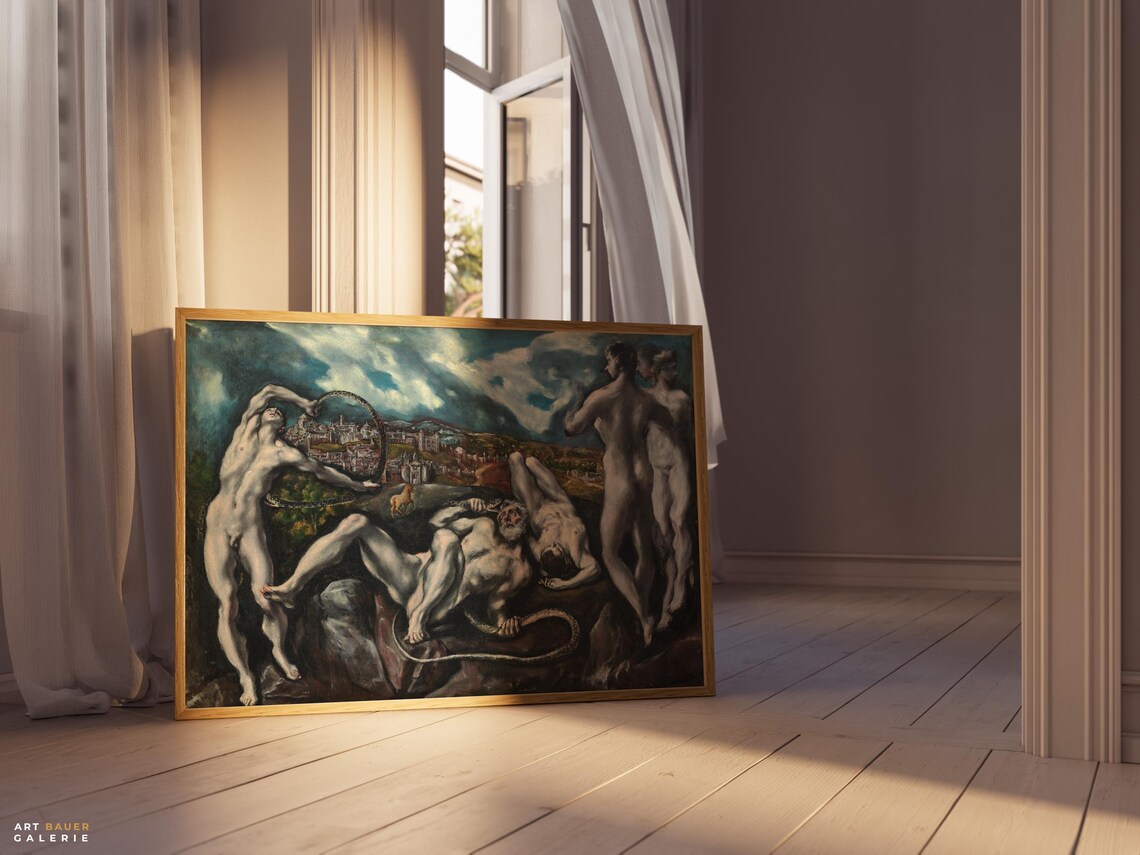 El Greco Laocoon 1614 Greek Mythology Baroque Serpents Art Poster - Image 2