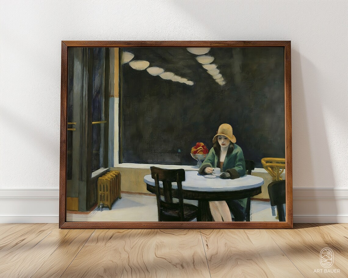 Edward Hopper's Automat Cityscape Art Print, 1927