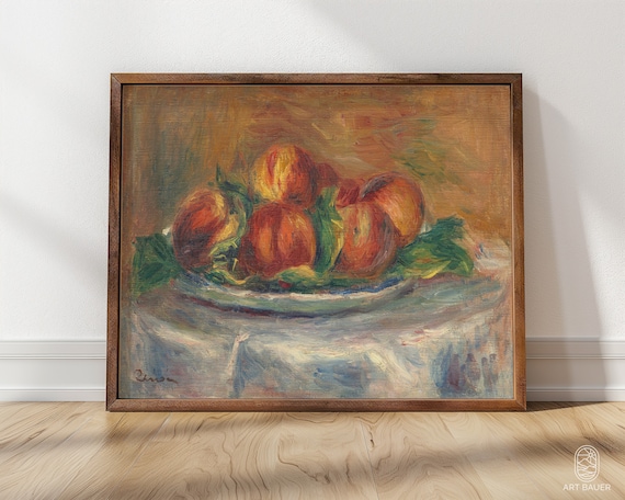 Peaches On A Plate Auguste Renoir Framed Fruit Painting Kitchen Decor Gift For Kitchen Framed Art Print 1902