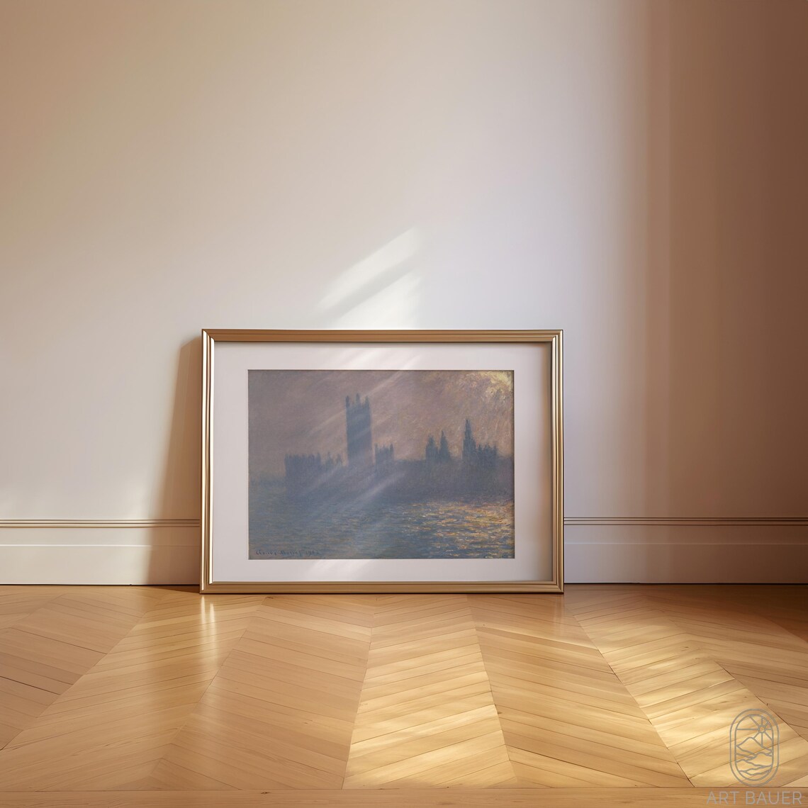 Claude Monet Houses of Parliament 1903 Misty London Sunset Art Print - Image 4