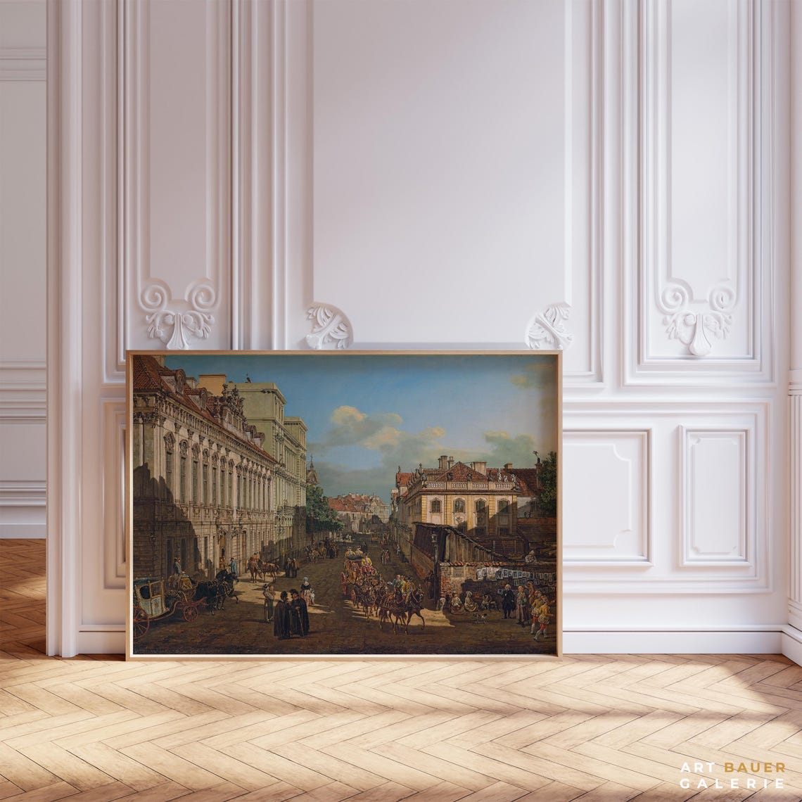 Miodowa Street Bernardo Bellotto 1777 Urban Landscape Poland Painting Vintage Warsaw Poster Print - Image 3