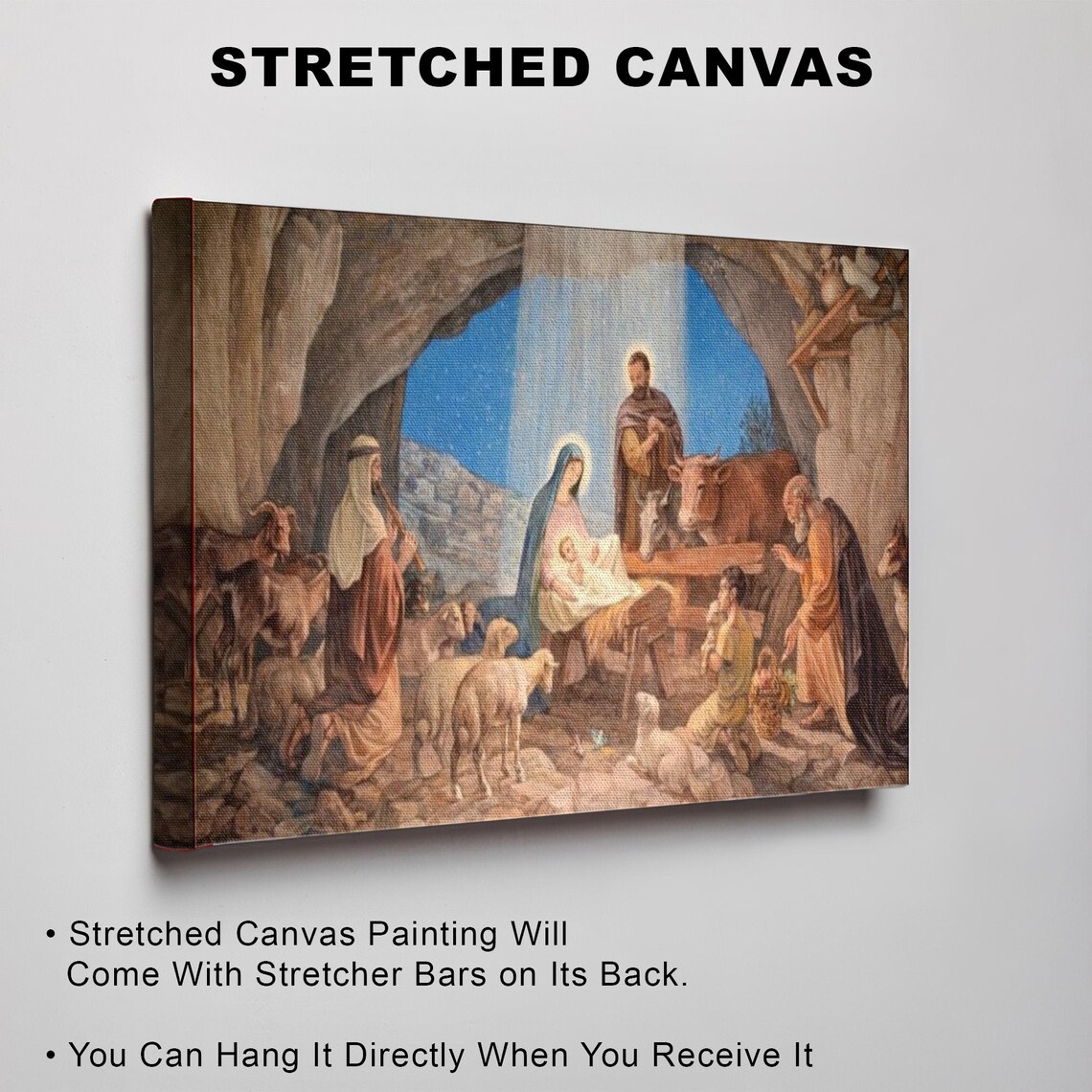 The Nativity Of Jesus And Mary Classic Religious Art Reproduction Poster - Image 3