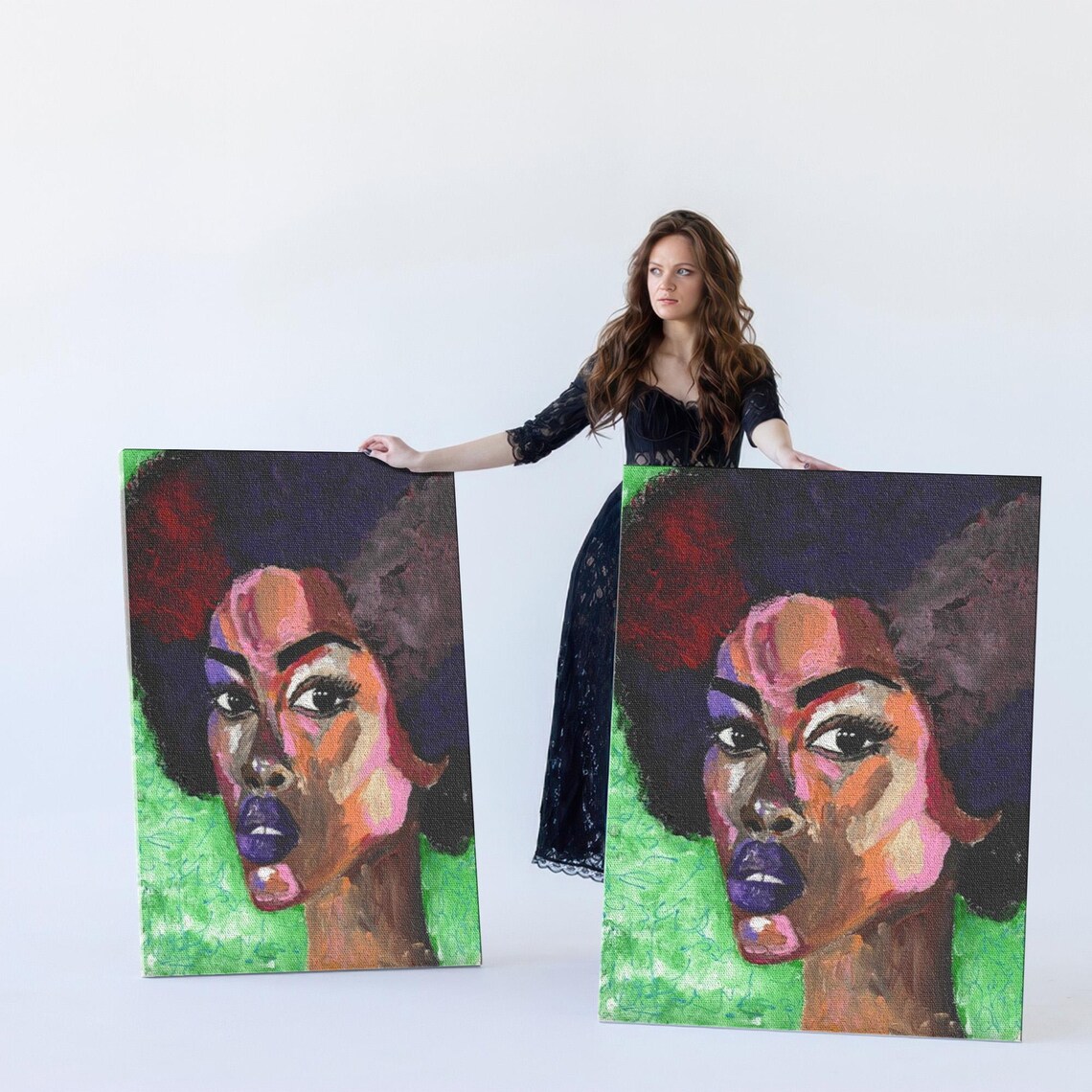 African Woman Portrait Pop Art Wall Print Portrait Decor Portrait Wall Art Portrait Art Portrait Wall Decor - Image 5