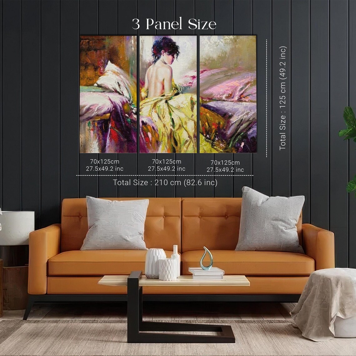 Impressionist Nude Woman Draped In Gold Fabric On Bed Poster - Image 2