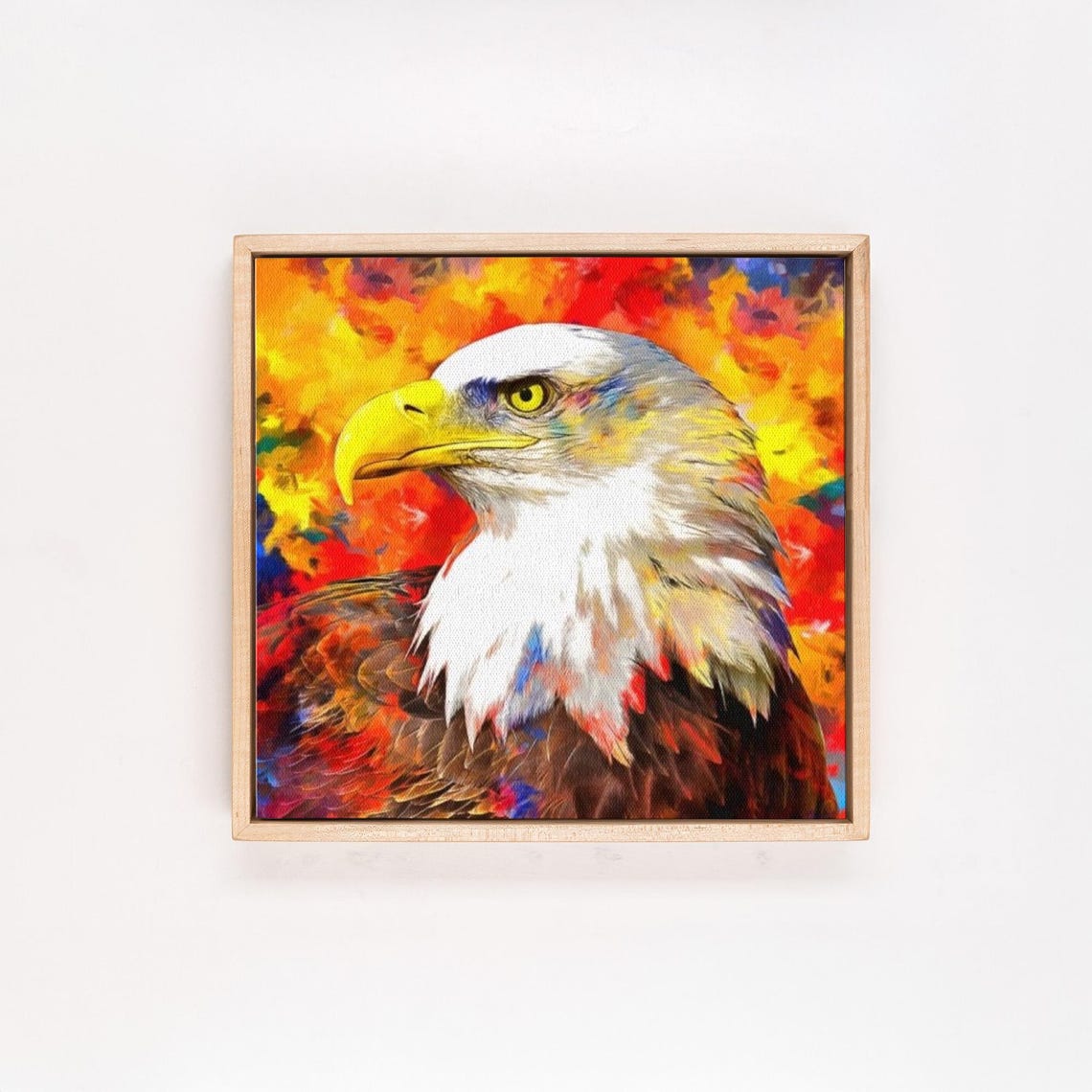 Majestic Bald Eagle Portrait In A Vibrant Color Explosion Poster - Image 4