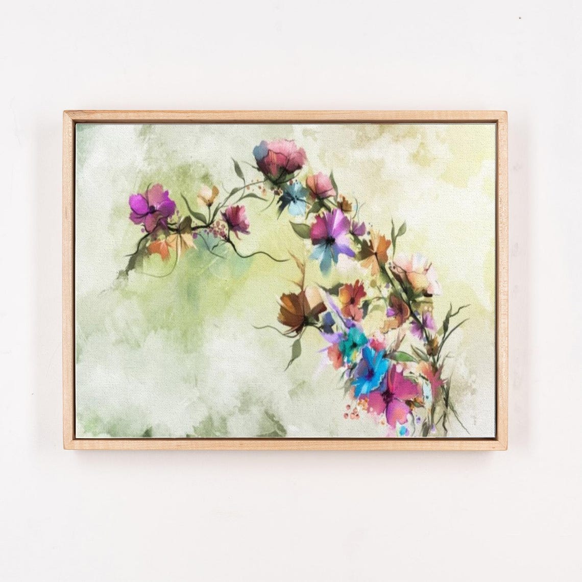 Delicate Abstract Spring Flowers In Soft Watercolor Hues Poster - Image 4