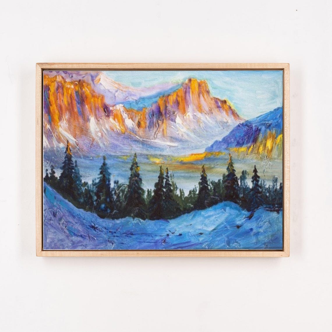 Russia Snow Capped Mountain Landscape Wall Painting Nature Art Landscape Wall Table Nature Wall Decor - Image 4