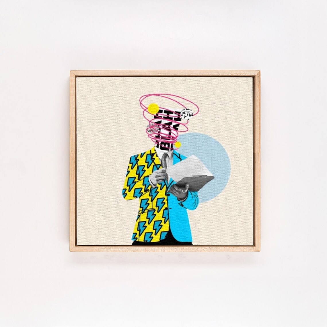 Comic Book Hero Sipping Coffee Pop Art Print Framed Wall Art Large Wall Art Surreal Print Housewarming Gift - Image 4